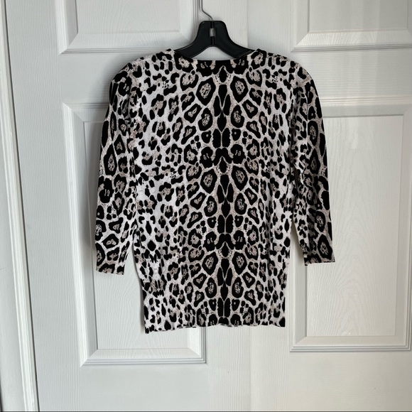 LEOPARD PRINT CARDIGAN SWEATER - Picture 9 of 10